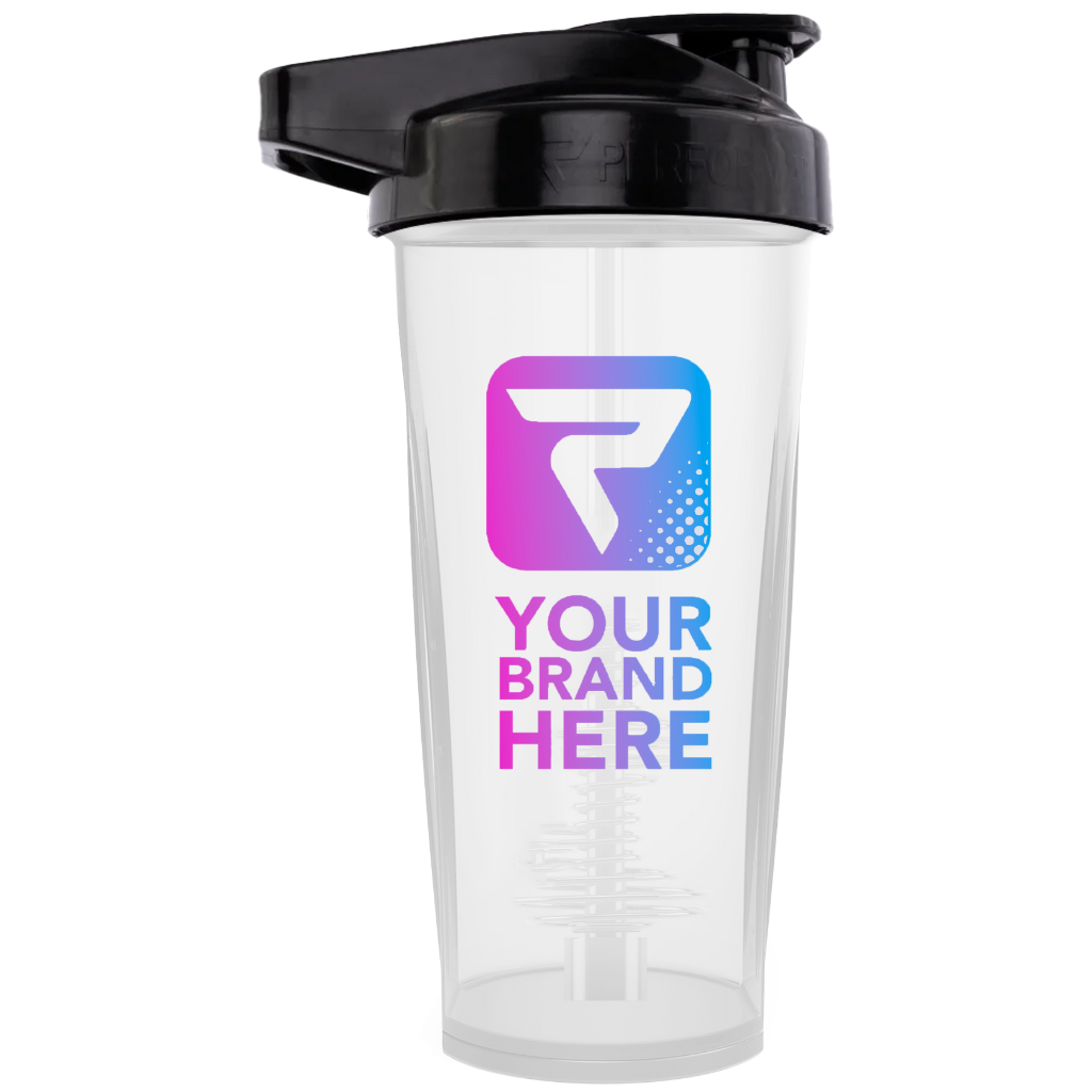 Custom ACTIV Shaker Cup, 28oz/828mL, Clear/Black