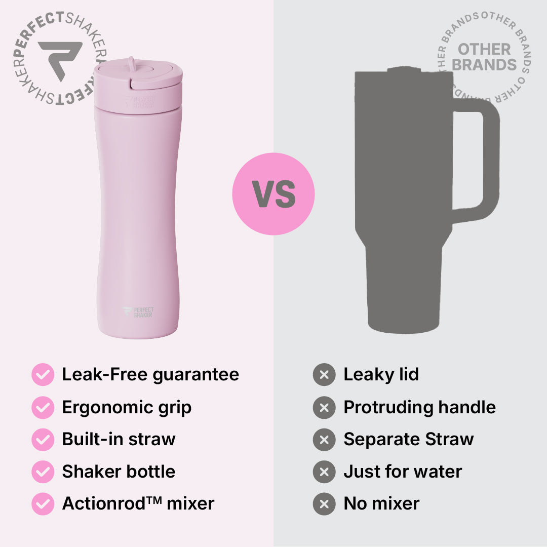 LUMA Stainless Steel Shaker Cup with Straw, 22oz