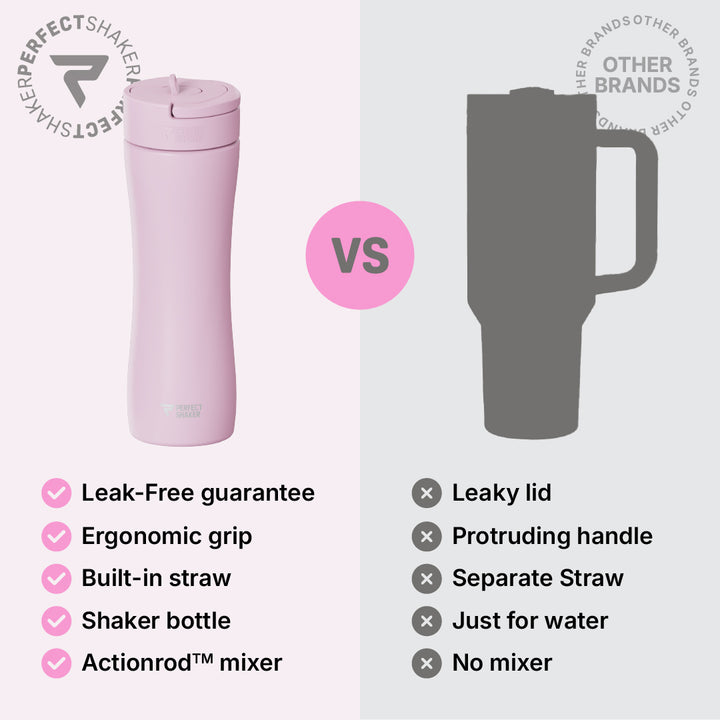 LUMA Stainless Steel Shaker Cup with Straw, 22oz
