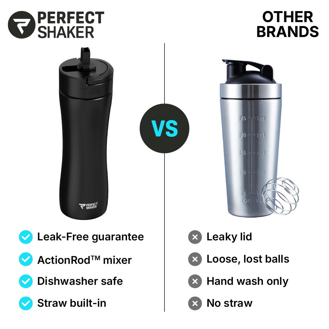 LUMA Stainless Steel Shaker Cup with Straw, 22oz