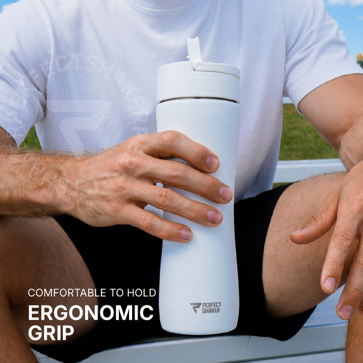 LUMA Stainless Steel Shaker Cup with Straw, 22oz