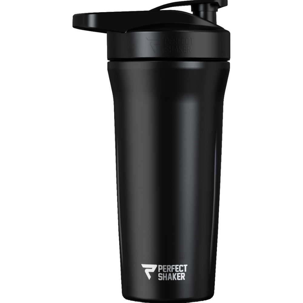 Black ACTIV stainless steel shaker cup, 27oz #color_black