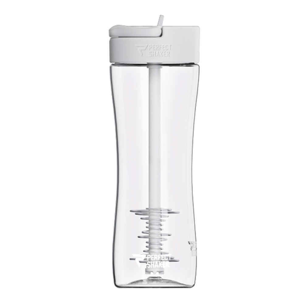 White luma perfectshaker bottle with a white cap on a white background #color_white