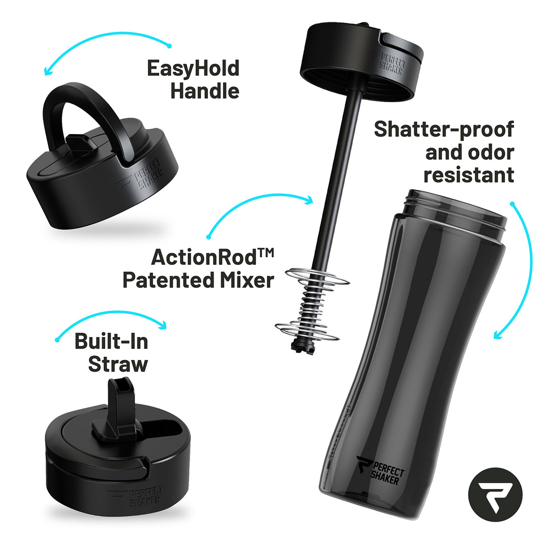 LUMA Tritan Shaker Cup with Drinking Straw, 28oz