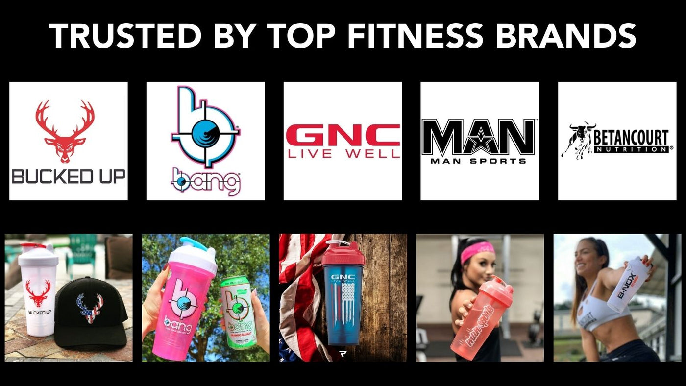 Custom Shaker Cups, Trusted by Top Fitness Brands, Performa Custom USA