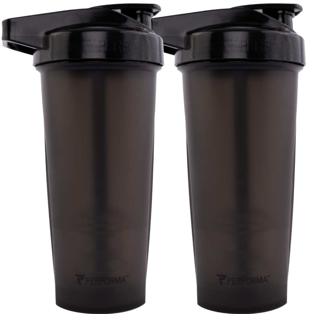 2 Pack Bundle, ACTIV Shaker Cups, 28oz, Black, Performa USA