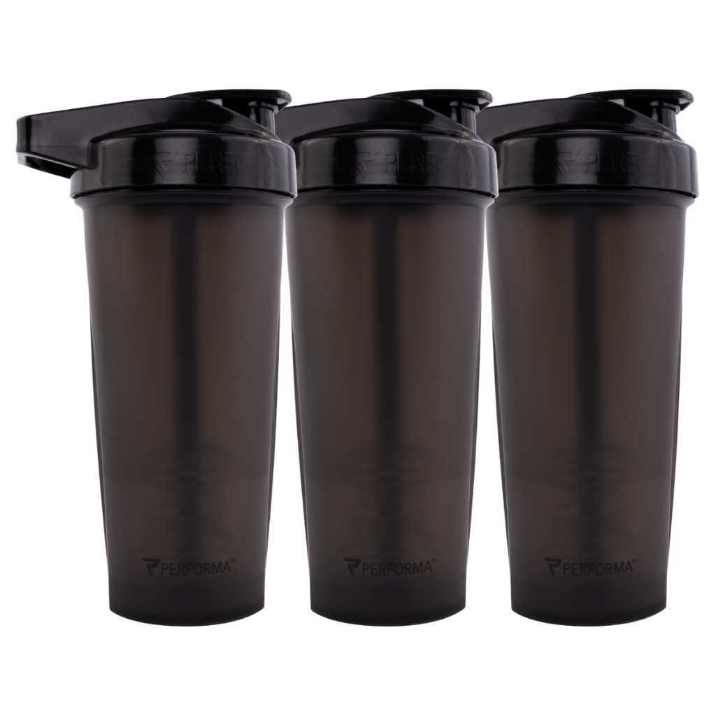 3 Pack Bundle, ACTIV Shaker Cups, 28oz, Black, Performa USA