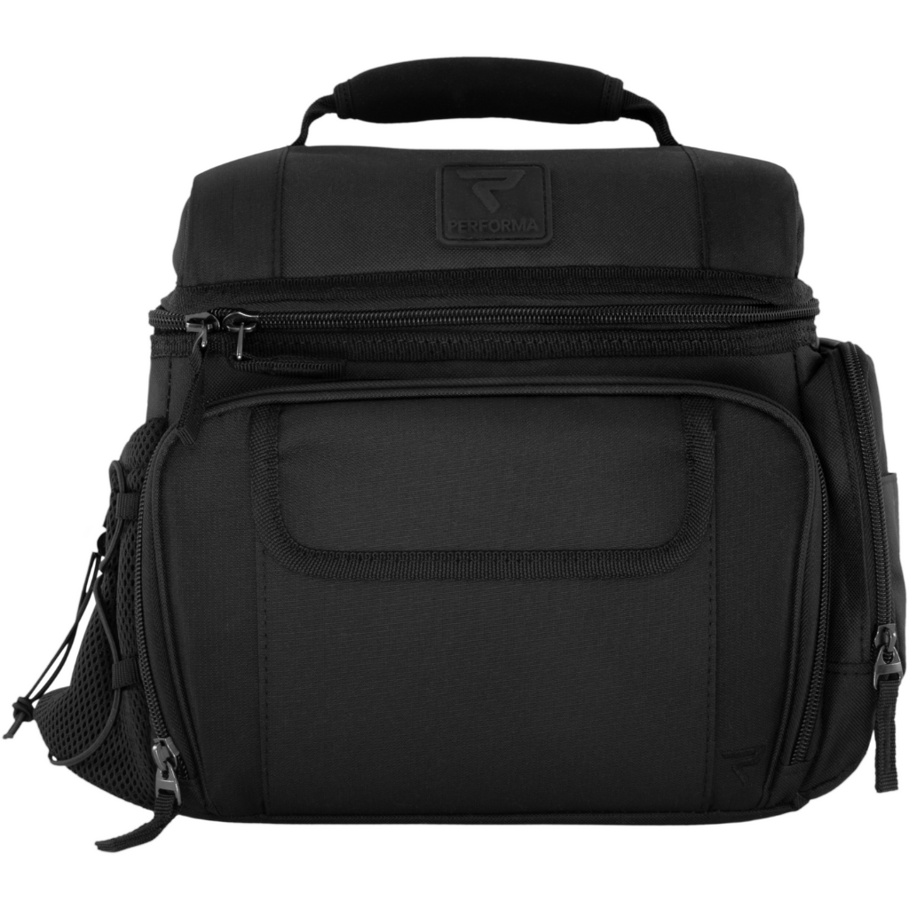 6 Meal Cooler Bag, Black, Blank, Performa Custom