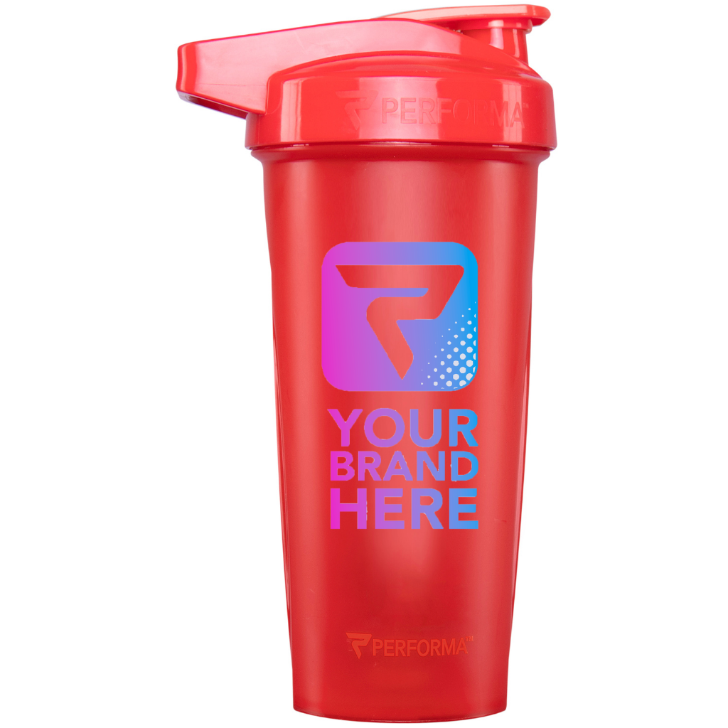 ACTIV Shaker Cup, 28oz, Red, Your Brand Here, Performa Custom