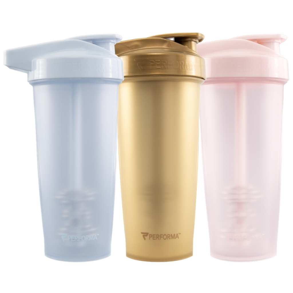 Bundle 3 Pack, ACTIV Shaker Cups, 28oz, Serenity & Gold & Blush, Performa USA