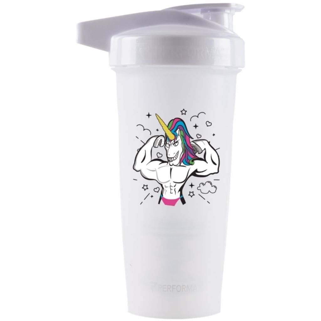 ACTIV Shaker Cup, 28oz, Unicorn Physique, White, Performa USA